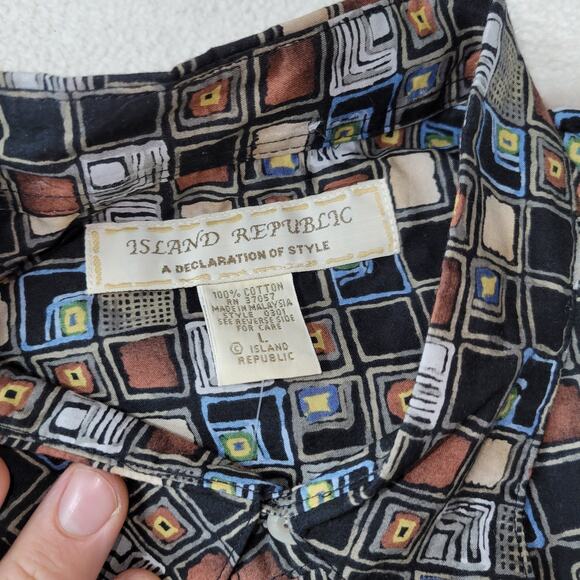 Vintage Hawaiian Shirt Mens Sz Large Lot of 54Rayon Linen Silk NWT Y2k Summer - Picture 10 of 14